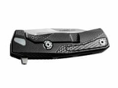 LionSteel ROK A BS Black vreckový nôž 8,3 cm Satin, čierna, hliník