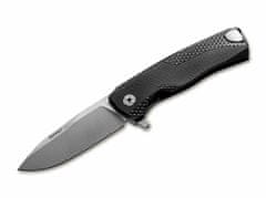 LionSteel ROK A BS Black vreckový nôž 8,3 cm Satin, čierna, hliník