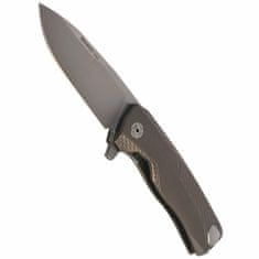 LionSteel ROK B vreckový nôž 8,3 cm, Satin, bronzová, titán 