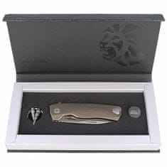 LionSteel ROK B vreckový nôž 8,3 cm, Satin, bronzová, titán 