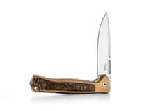 LionSteel SK01 BR Skinny vreckový nôž 8,4 cm, Stonewash, bronz, tmavozlatá, titán, uhlíkové vlákno