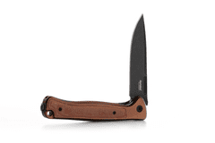 LionSteel SK01A EB Skinny vreckový nôž 8,4 cm, čierna, hnedá, hliník, Micarta