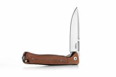 LionSteel SK01A ES Skinny vreckový nôž 8,4 cm, Stonewash, hnedá, hliník, Micarta