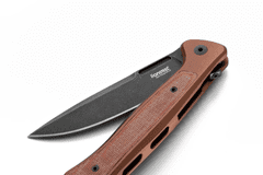 LionSteel SK01A EB Skinny vreckový nôž 8,4 cm, čierna, hnedá, hliník, Micarta