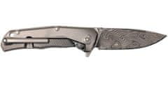 LionSteel TRE DT FC TRE THOR vreckový nôž 7,4 cm, damašek, čierna, uhlíkové vlákno