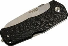 LionSteel  TM1 CS vreckový nôž 9 cm, Satin, uhlíkové vlákno, rozbíjač skla