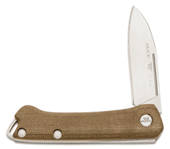 Buck BU-0250GRS Saunter Drop Point vreckový nôž 6 cm, Satin, zelená, Micarta