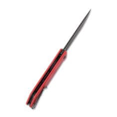 KUBEY KU253B Pylades Red Black vreckový nôž 11,8 cm, čierna, červená, G10, spona