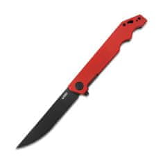 KUBEY KU253B Pylades Red Black vreckový nôž 11,8 cm, čierna, červená, G10, spona