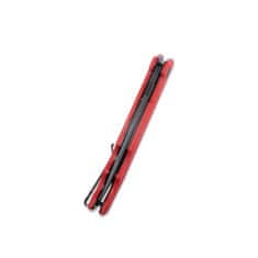 KUBEY KU253B Pylades Red Black vreckový nôž 11,8 cm, čierna, červená, G10, spona