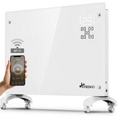 Tresko Smart Sklenený konvektor 1500 W GPH-15EA Biely