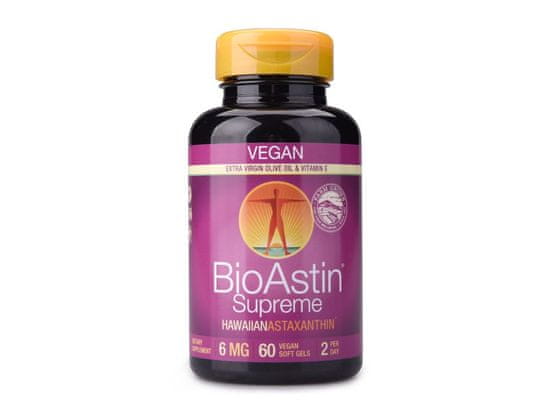 Nutrex Hawaii BioAstin Supreme Havajský astaxantín Vegan 6 mg, 60 kapsúl