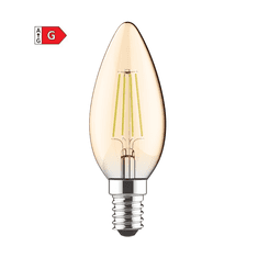 Diolamp Retro LED Filament žiarovka Candle Amber 5W/230V/E14/2700K/400Lm/300°/Step Dim