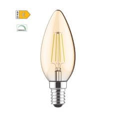 Diolamp LED Filament Candle žiarovka Amber C35 5W/230V/E14/2700K/620Lm/360°/Dim