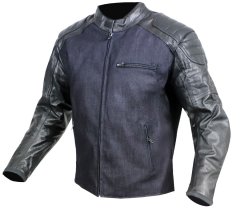 NAZRAN Dalope black/blue denim men jacket vel. 3XL