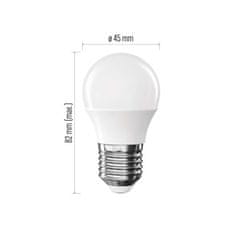 EMOS LED žiarovka Basic Mini Globe / E27 / 5,5 W (40 W) / 470 lm / Teplá biela