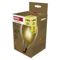 EMOS LED žiarovka Vintage G95 / E27 / 4,5 W (40 W) / 420 lm / Teplá biela