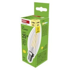 EMOS LED žiarovka Filament sviečka / E14 / 1,8 W (25 W) / 250 lm / Teplá biela