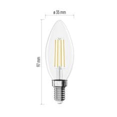 EMOS LED žiarovka Filament sviečka / E14 / 1,8 W (25 W) / 250 lm / Teplá biela