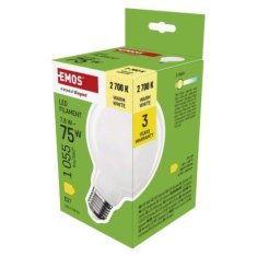 EMOS LED žiarovka Filament G95 / E27 / 7,8 W (75 W) / 1055 lm / Teplá biela