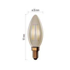 EMOS LED žiarovka Vintage sviečka / E14 / 2,5 W (20 W) / 225 lm / Teplá biela