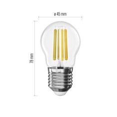 EMOS LED žiarovka Filament Mini Globe / E27 / 5,9 W (60 W) / 806 lm / Neutrálna biela