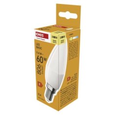 EMOS LED žiarovka Basic sviečka / E14 / 9,4 W (60 W) / 806 lm / Teplá biela