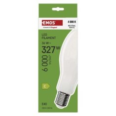 EMOS LED žiarovka Filament ED90 / E40 / 36 W (327 W) / 6 000 lm / neutrálna biela