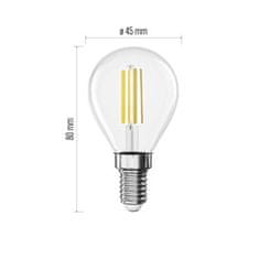 EMOS LED žiarovka Filament Mini Globe / E14 / 5,9 W (60 W) / 806 lm / Teplá biela