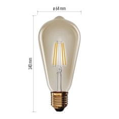 EMOS LED žiarovka Vintage ST64 / E27 / 4,5 W (40 W) / 420 lm / Teplá biela