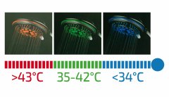 Freshhh Hlavica sprchová s LED, 5 funkcií, plast, FRESHHH