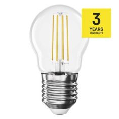 EMOS LED žiarovka Filament Mini Globe / E27 / 3,4 W (40 W) / 470 lm / Teplá biela