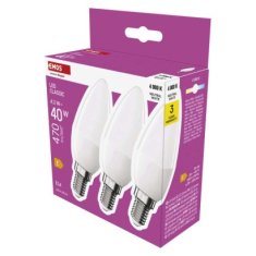 EMOS LED žiarovka Classic sviečka / E14 / 4,2 W (40 W) / 470 lm / Neutrálna biela