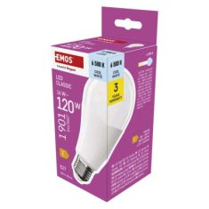 EMOS LED žiarovka Classic A70 / E27 / 16 W (120 W) / 1901 lm / Studená biela