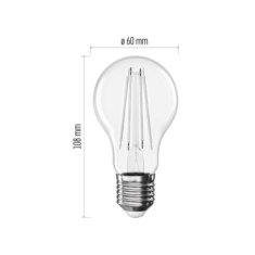 EMOS LED žiarovka Filament A60 / E27 / 7,8 W (75 W) / 1060 lm / Neutrálna biela