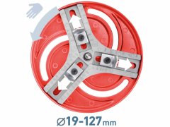 Extol Premium Vyrezávač otvorov trojramenný nastaviteľný, Ø19-127mm, EXTOL PREMIUM