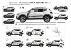 Rider Ochranné lišty bočných dverí, Dacia Duster III, 2024- ,