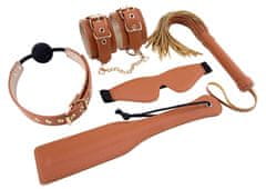 Dreamtoys Blaze Elite BDSM Set Vegan Leather (Cognac), sadomaso set z umelej kože