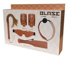 Dreamtoys Blaze Elite BDSM Set Vegan Leather (Cognac), sadomaso set z umelej kože