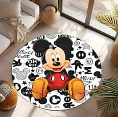 EXCELLENT Okrúhly koberec Disney 120cm - Mickey mouse