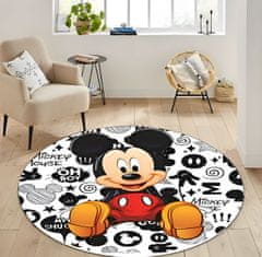 EXCELLENT Okrúhly koberec Disney 120cm - Mickey mouse