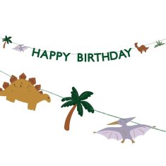 shumee Dino banner Happy Birthday 3m