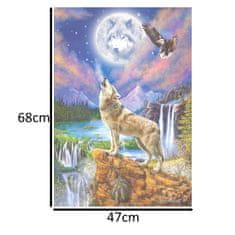 WOWO Puzzle 1500 dielikov Vlčia noc 68 x 47 cm CASTORLAND