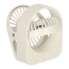 WOWO Bezdrôtový stolný ventilátor USB 11,5 cm biely