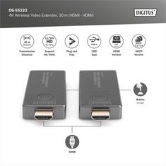 Digitus DS-55323 4K Wireless Video Extender Set, 30 m (HDMI - HDMI)