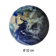 WOWO Nástenné hodiny Planet Earth s LED displejom 32 cm modré