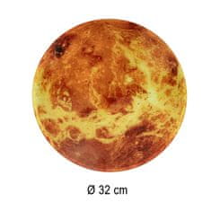 WOWO Nástenné hodiny Planet Mars s LED displejom 32 cm oranžové