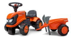 FALK 260C Baby Kubota ride-on traktor s prívesom, hrable a lopata