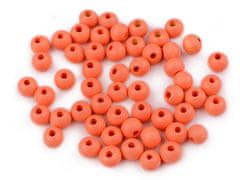 Drevené korálky Ø8 mm - oranžová tekvicová (500 g)