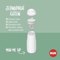 NUK Fľaša Mini-Me Sip nerezová - fialová 300ml, 9m +